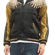Load image into Gallery viewer, Hanatabi Gakudan Men's Japanese Souvenir Jacket Japanese Owl Sukajan Script SSJ-009