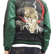 Load image into Gallery viewer, Hanatabi Gakudan Men's Japanese Souvenir Jacket Japanese Tiger Sukajan Script SSJ-010