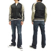 Load image into Gallery viewer, Hanatabi Gakudan Men's Japanese Souvenir Jacket Japanese Buddhism Sukajan Script SSJ-012