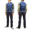 Load image into Gallery viewer, Hanatabi Gakudan Men's Japanese Souvenir Jacket Japanese Raven Sukajan Script SSJ-013