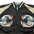 Load image into Gallery viewer, Hanatabi Gakudan Men's Japanese Souvenir Jacket Japanese Whale Art Sukajan Script SSJ-015