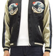 Load image into Gallery viewer, Hanatabi Gakudan Men's Japanese Souvenir Jacket Japanese Whale Art Sukajan Script SSJ-015