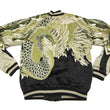 Load image into Gallery viewer, Hanatabi Gakudan Men's Japanese Souvenir Jacket Japanese Phoenix Sukajan Script SSJ-016
