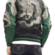 Load image into Gallery viewer, Hanatabi Gakudan Men's Japanese Souvenir Jacket Japanese Dragon Sukajan Script SSJ-017