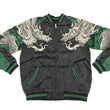 Load image into Gallery viewer, Hanatabi Gakudan Men's Japanese Souvenir Jacket Japanese Dragon Sukajan Script SSJ-017