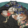 Load image into Gallery viewer, Hanatabi Gakudan Men's Japanese Souvenir Jacket Rooster and Hen Japanese Art Sukajan Script SSJ-018