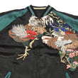 Load image into Gallery viewer, Hanatabi Gakudan Men's Japanese Souvenir Jacket Rooster and Hen Japanese Art Sukajan Script SSJ-018