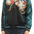 Load image into Gallery viewer, Hanatabi Gakudan Men's Japanese Souvenir Jacket Rooster and Hen Japanese Art Sukajan Script SSJ-018
