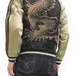 Load image into Gallery viewer, Hanatabi Gakudan Men's Japanese Souvenir Jacket Dragon Japanese Art Sukajan Script SSJ-019