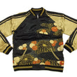 Load image into Gallery viewer, Hanatabi Gakudan Men's Japanese Souvenir Jacket Japanese crane Sukajan Script SSJ-020