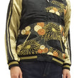 Load image into Gallery viewer, Hanatabi Gakudan Men's Japanese Souvenir Jacket Japanese crane Sukajan Script SSJ-020