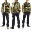 Load image into Gallery viewer, Hanatabi Gakudan Men's Japanese Souvenir Jacket Japanese crane Sukajan Script SSJ-020