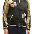 Load image into Gallery viewer, Hanatabi Gakudan Men's Japanese Souvenir Jacket Japanese Butterfly Sukajan Script SSJ-021