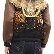 Load image into Gallery viewer, Hanatabi Gakudan Men's Japanese Souvenir Jacket Japanese Owl Sukajan Script SSJ-023