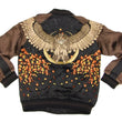 Load image into Gallery viewer, Hanatabi Gakudan Men's Japanese Souvenir Jacket Japanese Owl Sukajan Script SSJ-023