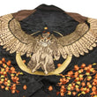 Load image into Gallery viewer, Hanatabi Gakudan Men's Japanese Souvenir Jacket Japanese Owl Sukajan Script SSJ-023