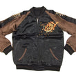 Load image into Gallery viewer, Hanatabi Gakudan Men's Japanese Souvenir Jacket Japanese Owl Sukajan Script SSJ-023