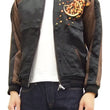 Load image into Gallery viewer, Hanatabi Gakudan Men's Japanese Souvenir Jacket Japanese Owl Sukajan Script SSJ-023