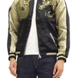 Load image into Gallery viewer, Hanatabi Gakudan Men's Japanese Souvenir Jacket Japanese Phoenix and dragon Sukajan Script SSJ-024