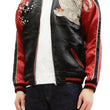 Load image into Gallery viewer, Hanatabi Gakudan Men's Japanese Souvenir Jacket Japanese Phoenix Art Sukajan Script SSJ-029