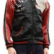 Load image into Gallery viewer, Hanatabi Gakudan Men's Japanese Souvenir Jacket Japanese Phoenix Art Sukajan Script SSJ-029