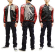 Load image into Gallery viewer, Hanatabi Gakudan Men's Japanese Souvenir Jacket Japanese Phoenix Art Sukajan Script SSJ-029