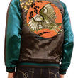 Load image into Gallery viewer, Hanatabi Gakudan Men's Japanese Souvenir Jacket Japanese Owl Art Sukajan Script SSJ-030