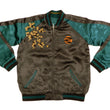 Load image into Gallery viewer, Hanatabi Gakudan Men's Japanese Souvenir Jacket Japanese Owl Art Sukajan Script SSJ-030