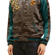 Load image into Gallery viewer, Hanatabi Gakudan Men's Japanese Souvenir Jacket Japanese Owl Art Sukajan Script SSJ-030