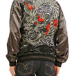 Load image into Gallery viewer, Hanatabi Gakudan Men's Japanese Souvenir Jacket Japanese dragon Sukajan Script SSJ-032