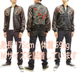 Load image into Gallery viewer, Hanatabi Gakudan Men's Japanese Souvenir Jacket Japanese dragon Sukajan Script SSJ-032