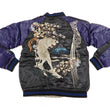 Load image into Gallery viewer, Hanatabi Gakudan Men's Japanese Souvenir Jacket Japanese white tiger Sukajan Script SSJ-033
