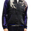 Load image into Gallery viewer, Hanatabi Gakudan Men's Japanese Souvenir Jacket Japanese white tiger Sukajan Script SSJ-033