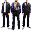 Load image into Gallery viewer, Hanatabi Gakudan Men's Japanese Souvenir Jacket Japanese white tiger Sukajan Script SSJ-033