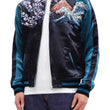 Load image into Gallery viewer, Hanatabi Gakudan Men's Japanese Souvenir Jacket Japanese Skeleton Art Sukajan Script SSJ-037