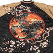 Load image into Gallery viewer, Hanatabi Gakudan Men's Japanese Souvenir Jacket Japanese Goldfish Sukajan Script SSJ-501