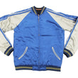 Load image into Gallery viewer, Hanatabi Gakudan Men's Japanese Souvenir Jacket Japanese Goldfish Sukajan Script SSJ-501