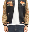 Load image into Gallery viewer, Hanatabi Gakudan Men's Japanese Souvenir Jacket Japanese Goldfish Sukajan Script SSJ-501