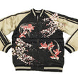 Load image into Gallery viewer, Hanatabi Gakudan Men's Japanese Souvenir Jacket Japanese goldfish Sukajan Script SSJ-502
