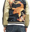 Load image into Gallery viewer, Hanatabi Gakudan Men's Japanese Souvenir Jacket Japanese Koi Fish Carp Sukajan Script SSJ-503