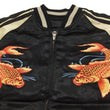 Load image into Gallery viewer, Hanatabi Gakudan Men's Japanese Souvenir Jacket Japanese Koi Fish Carp Sukajan Script SSJ-503