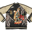 Load image into Gallery viewer, Hanatabi Gakudan Men's Japanese Souvenir Jacket Japanese Geisha Oiran Sukajan Script SSJ-505
