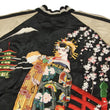 Load image into Gallery viewer, Hanatabi Gakudan Men's Japanese Souvenir Jacket Japanese Geisha Oiran Sukajan Script SSJ-505