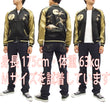 Load image into Gallery viewer, Hanatabi Gakudan Men's Japanese Souvenir Jacket Japanese Wild Geese and Full Moon Sukajan Script SSJ-506