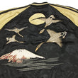Load image into Gallery viewer, Hanatabi Gakudan Men's Japanese Souvenir Jacket Japanese Wild Geese and Full Moon Sukajan Script SSJ-506