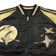 Load image into Gallery viewer, Hanatabi Gakudan Men's Japanese Souvenir Jacket Japanese Wild Geese and Full Moon Sukajan Script SSJ-506