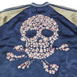 Load image into Gallery viewer, Hanatabi Gakudan Men's Japanese Souvenir Jacket Cherry Blossoms Skull Sukajan Script SSJ-509
