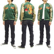 Load image into Gallery viewer, Hanatabi Gakudan Men's Japanese Souvenir Jacket Japanese Nine-Tailed Fox Sukajan Script SSJ-510