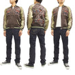 Load image into Gallery viewer, Hanatabi Gakudan Men's Japanese Souvenir Jacket Fox's Wedding Sukajan Script SSJ-511