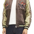 Load image into Gallery viewer, Hanatabi Gakudan Men's Japanese Souvenir Jacket Fox's Wedding Sukajan Script SSJ-511
